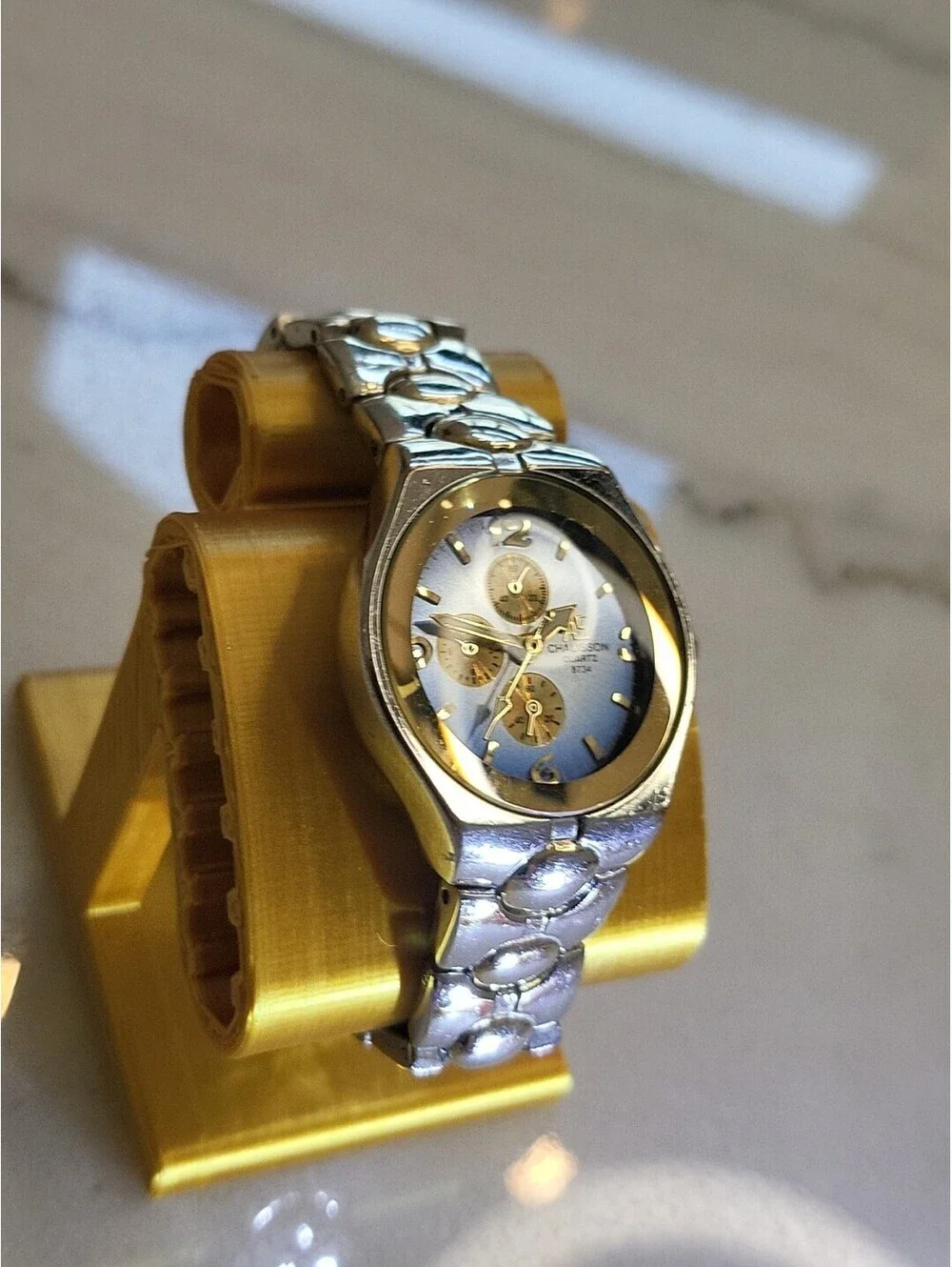 Vtg Chalisson Womans Watch New Battery 28mm 6.25